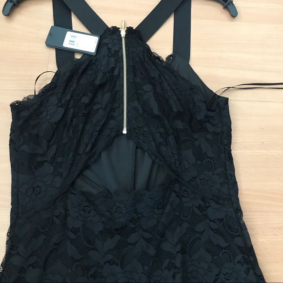 GUESS NWT LBD Jessica Black Lace Dress Open Back - Picture 8 of 8